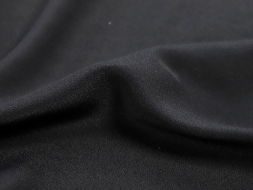 Dressmaking Fabric | Cosette Silk & Acetate Crepe - Black | Fabric Godmother 