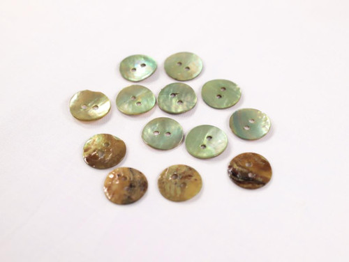 Haberdashery | Shell Button - 12mm - Soft Green | Fabric Godmother