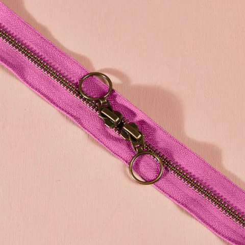 Haby | Atelier Brunette Double Slider Zip (60cm) | Fabric Godmother