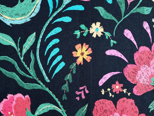 Dressmaking Fabric | Flavia ECOVERO™ Crepe - Black SECOND | Fabric Godmother Dressmaking Fabric | Flavia ECOVERO™ Crepe - Black SECOND | Fabric Godmother