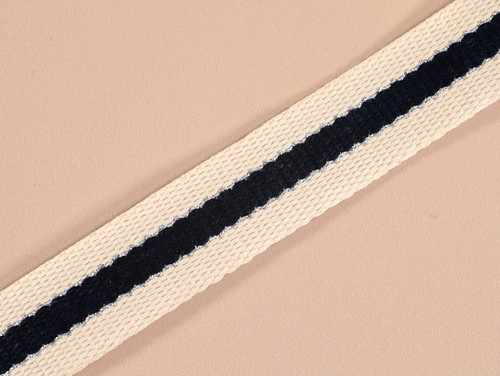 Haberdashery | Cotton Metallic Webbing - 30mm - Midnight & Silver| Fabric Godmother Haberdashery | Cotton Metallic Webbing - 30mm - Midnight & Silver| Fabric Godmother