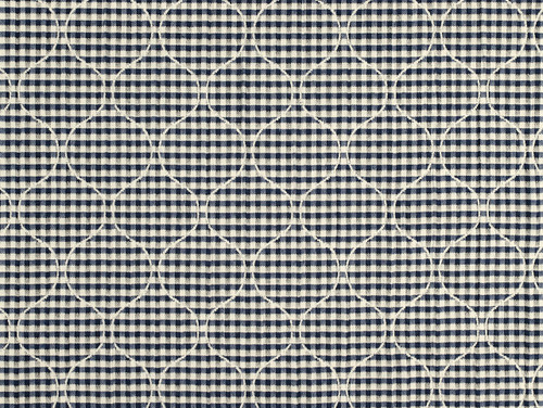 Dressmaking Fabric | Patrice Reversible Quilted Gingham - Navy | Fabric Godmother  Dressmaking Fabric | Patrice Reversible Quilted Gingham - Navy | Fabric Godmother