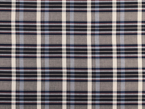 Dressmaking Fabric | Jackobe Check Stretch Cotton - Navy & Grey  Fabric Godmother  Dressmaking Fabric | Jackobe Check Stretch Cotton - Navy & Grey  Fabric Godmother