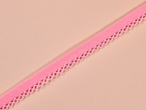 Haberdashery |Cotton Mix Crotchet Edge Bias Binding - 12mm - Pink | Fabric Godmother  Haberdashery |Cotton Mix Crotchet Edge Bias Binding - 12mm - Pink | Fabric Godmother