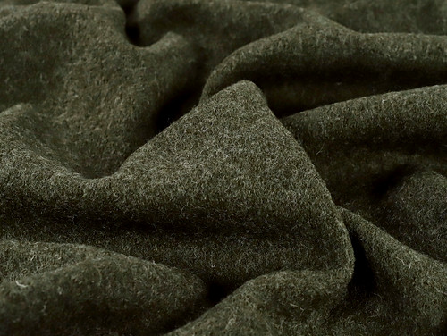 Dressmaking Fabric |Jules 100% Boiled Wool Coating - Moss | Fabric Godmother