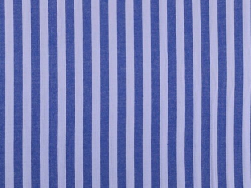 Dressmaking Fabric | Danni Yarn Dyed Cotton Stripe  - Blue | Fabric Godmother 