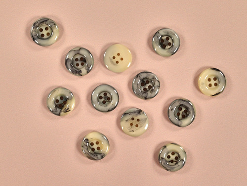 Haberdashery | Marble Buttons - 18mm - Cream & Grey | Fabric Godmother Haberdashery | Marble Buttons - 18mm - Cream & Grey | Fabric Godmother