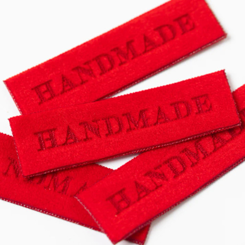 Little Rosy Cheeks | 'Handmade' Velvet Woven Labels 6 Pack | Fabric Godmother Little Rosy Cheeks | 'Handmade' Velvet Woven Labels 6 Pack | Fabric Godmother