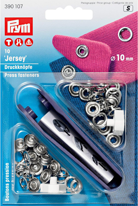 Haby | No-Sew Press Fasteners 10mm - Silver | Fabric Godmother