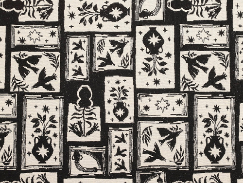 Dressmaking Fabric |Angelica Dove Cotton Mix Jacquard - Black & White | Fabric Godmother  Dressmaking Fabric |Angelica Dove Cotton Mix Jacquard - Black & White | Fabric Godmother