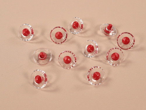 Haberdashery | Alma Domed Button - 16mm - Red | Fabric Godmother