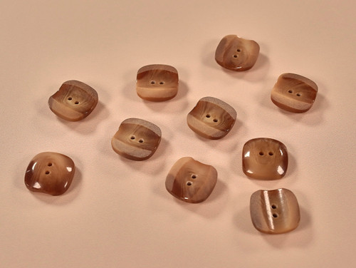 Haberdashery | Marble Wood Button - 19mm - Light Brown | Fabric Godmother