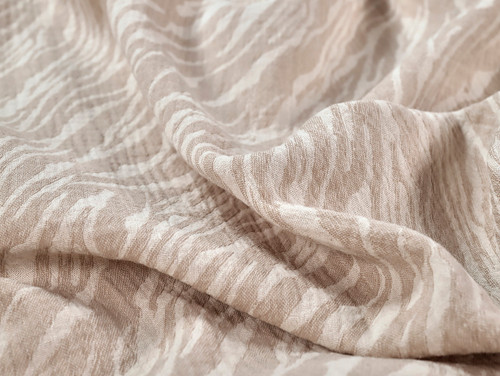 Dressmaking Fabric | Zabel Zebra Double Gauze Cotton - Ecru | Fabric Godmother Dressmaking Fabric | Zabel Zebra Double Gauze Cotton - Ecru | Fabric Godmother