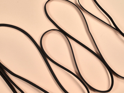 Drawstring Cord | Flat Cord - 7mm - Black | Fabric Godmother