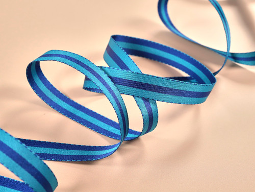 Haberdashery | Reversible Stripe Tape - 16mm - Cobalt | Fabric Godmother