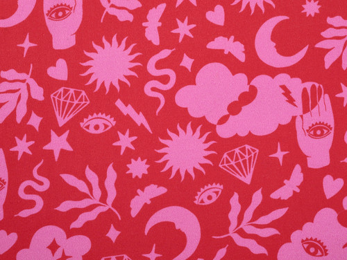 Dressmaking Fabric | Rune Viscose Crepe - Pink & Red | Fabric Godmother Dressmaking Fabric | Rune Viscose Crepe - Pink & Red | Fabric Godmother