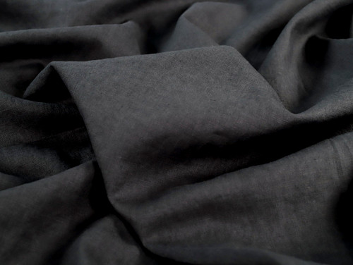 Dressmaking Fabric | Washed 100%  Linen - Slate Grey | Fabric Godmother