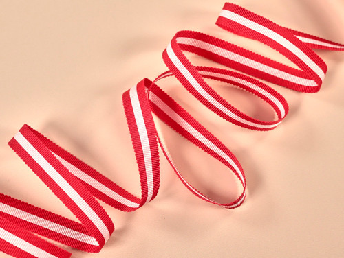 Haberdashery | Knit Stripe Tape - 15mm - Red & White | Fabric Godmother