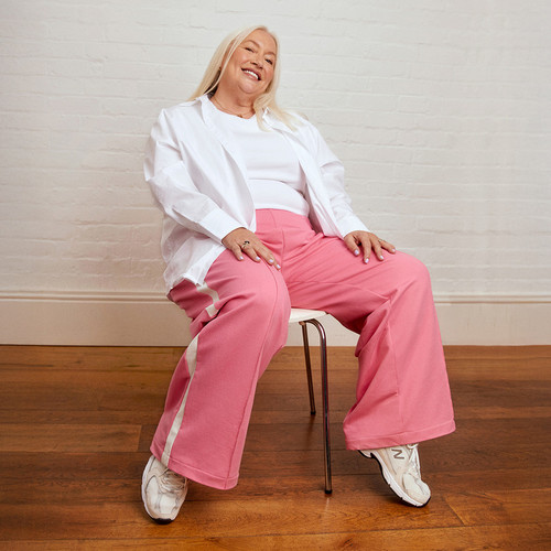 Sewing Kits | Calla Trouser Kit - Pink Organic Sweatshirt Fleece | Fabric Godmother