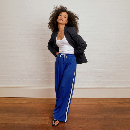 Sewing Kits | Calla Trouser Kit - Viscose Ponte Roma Jersey - Cobalt | Fabric Godmother