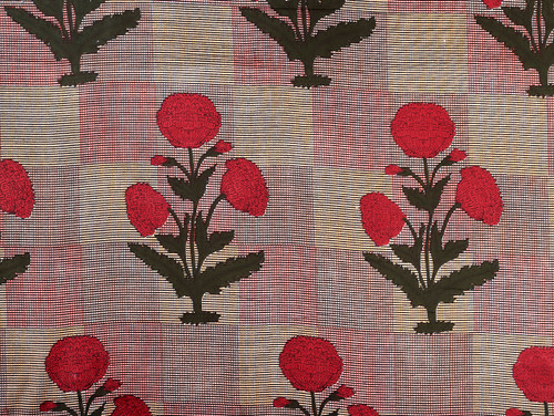 Dressmaking Fabric | Ishani Floral Hand Block Print Cotton - Red | Fabric Godmother  Dressmaking Fabric | Ishani Floral Hand Block Print Cotton - Red | Fabric Godmother
