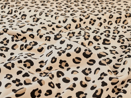 Meterware Jersey Leopard Stoff Leopard Pattern Sweat Stoff Leo