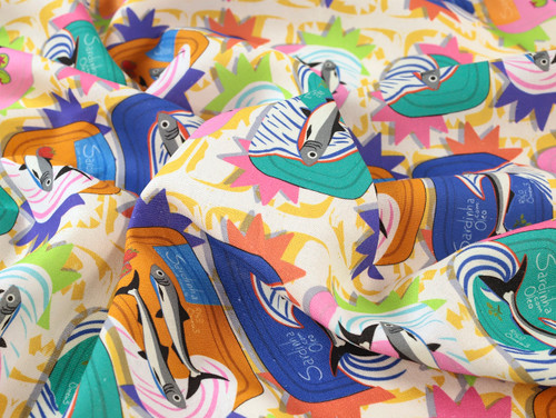 Dressmaking Fabric | Sardinia Viscose & Linen - Multi | Fabric Godmother