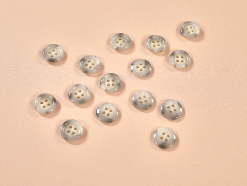 Haberdashery | Horn Effect Button - 12mm - Grey | Fabric Godmother