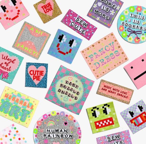 Garment Labels |'Wearable Art' Woven Labels 19 Pack | Fabric Godmother