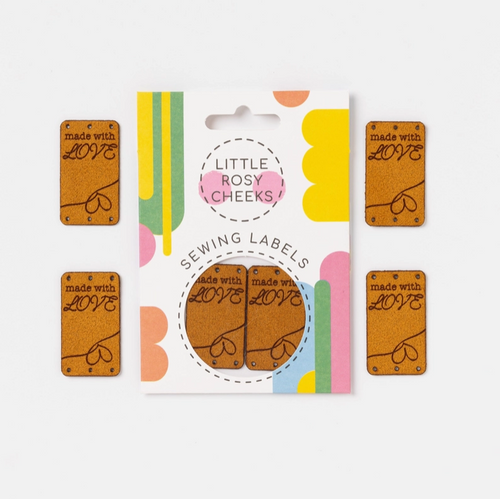 Little Rosy Cheeks | 'Made With Love' Vegan Suede Label Tags | Fabric Godmother