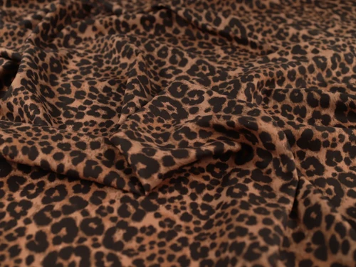 Dressmaking Fabric | Ace Animal Print  Linen Mix - Brown | Fabric Godmother