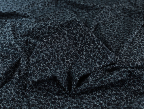 Dressmaking Fabric | Raisa Floral Cotton Lawn - Indigo Blue | Fabric Godmother 