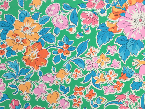 Dressmaking Fabric | Liberty Fabrics Silk Crepe de Chine Clare Ricco - Green | Fabric Godmother 