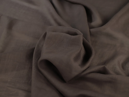 Dressmaking Fabric | Trevone 100% Linen - Chocolate | Fabric Godmother 
