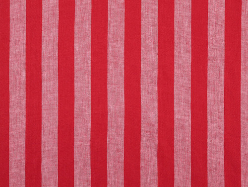 Dressmaking Fabric | Lionel Stripe Linen - Red & Pink | Fabric Godmother