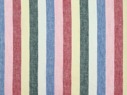 Dressmaking Fabric | Lionel Stripe Linen - Multi | Fabric Godmother