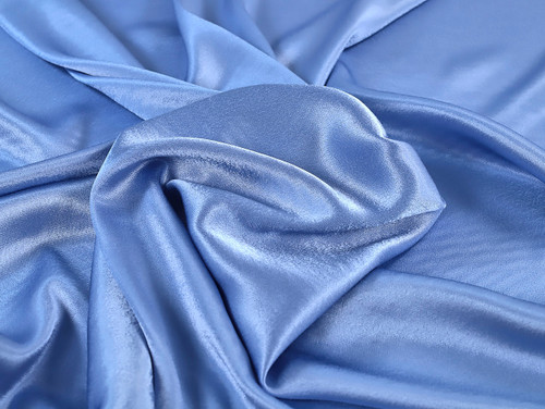 Dressmaking Fabric | Bardot ECOVERO™ Viscose Satin - Cornflower | Fabric Godmother Dressmaking Fabric | Bardot ECOVERO™ Viscose Satin - Cornflower | Fabric Godmother