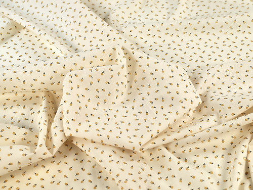 Dressmaking Fabric | Riley Ditsy Floral Cotton Lawn - Cream & Yellow | Fabric Godmother 