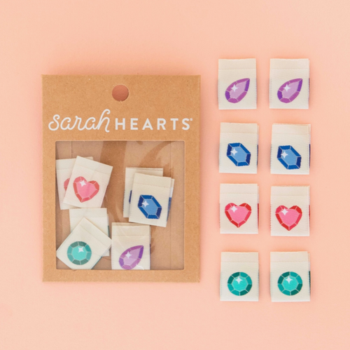 Haby | 'Jewels' Woven Labels - Multi| Fabric Godmother