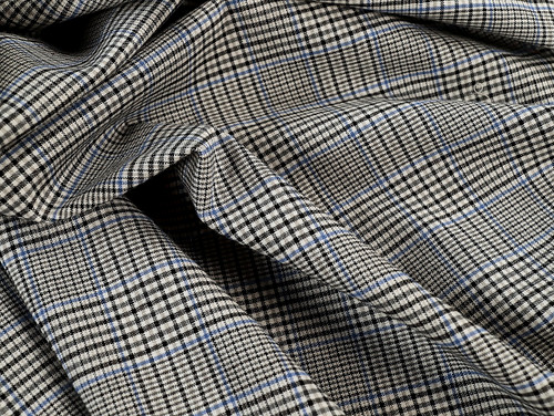 Dressmaking Fabric |  Alejandro Yarn Dyed Check Cotton - Grey | Fabric Godmother 