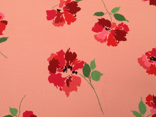 Dressmaking Fabric | Pinkie Floral Viscose Crepe - Pink | Fabric Godmother