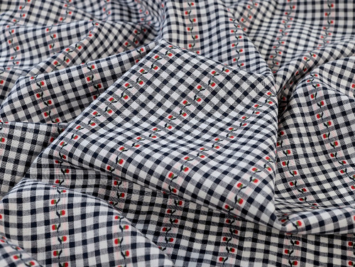 Dressmaking Fabric | Lou Tomato Gingham Cotton Lawn - Black | Fabric Godmother Dressmaking Fabric | Lou Tomato Gingham Cotton Lawn - Black | Fabric Godmother
