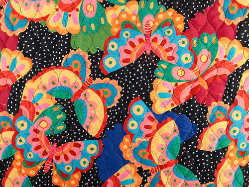 Dressmaking Fabric | Papillon Quilted Puffer - Black | Fabric Godmother 