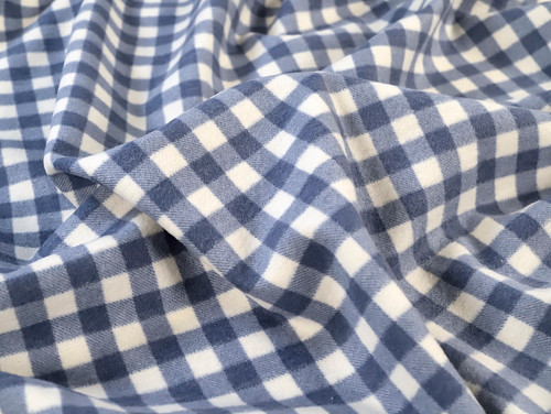 Dressmaking Fabric | Aurelia Check Brushed Cotton Flannel - Blue | Fabric Godmother  Dressmaking Fabric | Aurelia Check Brushed Cotton Flannel - Blue | Fabric Godmother