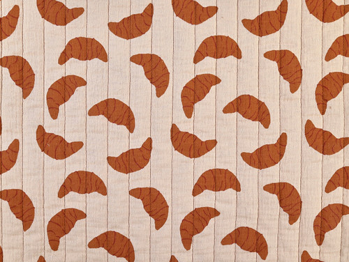 Dressmaking Fabric | Croissant Quilted Cotton - Brown | Fabric Godmother 