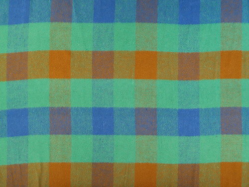 Dressmaking Fabric | Natalia Check Brushed Coating - Green | Fabric Godmother 