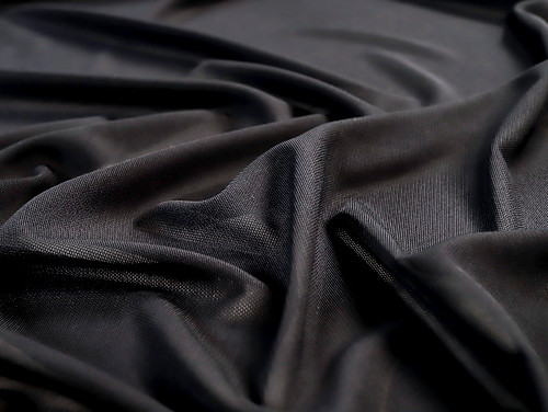 Fabric | Mia Powernet Stretch Tulle - Black | Fabric Godmother