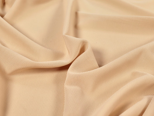 Fabric | Mia Powernet Stretch Tulle - Warm Beige | Fabric Godmother