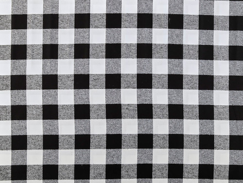 Dressmaking Fabric | Dylan Check Brushed Cotton Flannel - White | Fabric Godmother 