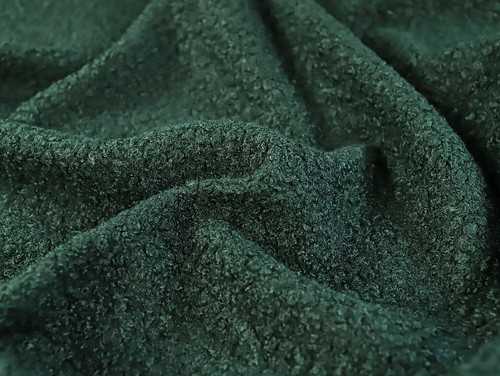 Dressmaking Fabric | Corinne Bouclé Coating - Hunter Green | Fabric Godmother